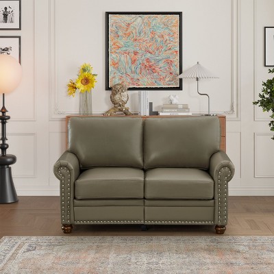 NicBex Upholstered Loveseat Sofa with Soft Cushion Living Room Sofa Couch with Wood Legs for Living Room,Apartment