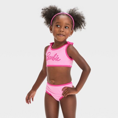 Toddler Girls' Barbie Tankini Set - Pink 2t : Target