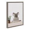 18" x 24" Sylvie Kevin is my name Marketing is my game by The Creative Bunch Studio Framed Canvas Gray - Kate & Laurel All Things Decor - 2 of 4