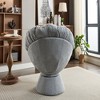 FURNIinspire Accent Chair Oversized Swivel Chair 360 Swivel Barrel Chair Papasan Chair For Living Room Bedroom, Light Grey, 36.62"*24.80"*17.32" - 2 of 4