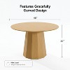 Dovelina Mid-Century Wood Round Dining Table Kitchen Table Dining Room Table for 4 People - 46", Black - 3 of 4