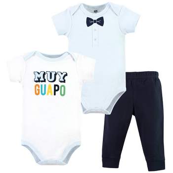 Hudson Baby Infant Boy Cotton Bodysuit and Pant Set, Hola Ladies Short Sleeve