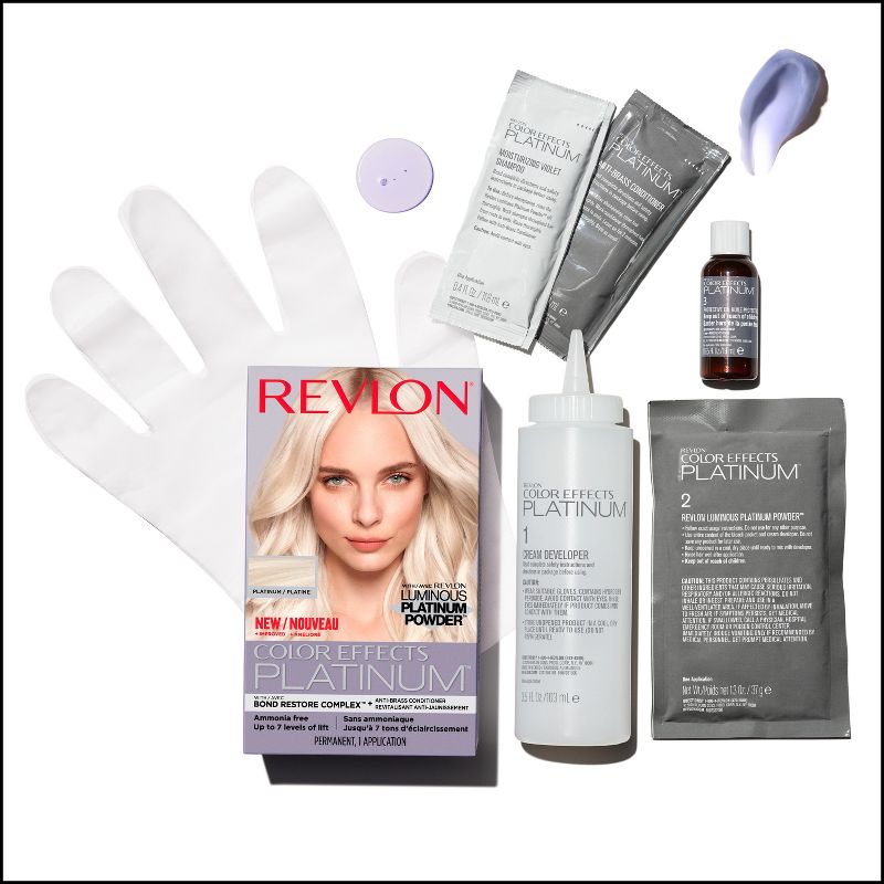 Revlon Color Effects Platinum Blonde Hair Lightening Bleach Kit Up to 7 Levels Lift - 060 Platinum - 4.95 fl oz, 5 of 9
