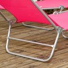 ResenKos 2-Piece Foldable Premium Chaise Lounge Chairs , Reclining Sunbeds With Breathable Mesh Seating, Headrests, Pink - 4 of 4