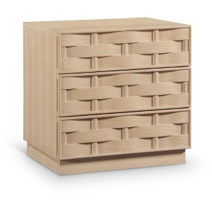 Meridian Furniture,Weave Natural Nightstand - 1 of 4