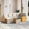 vidaXL Garden Sofa Set Beige - 2 of 4