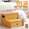 Kings Brand Furniture Wooden Toddler Step Stool for Kids with Storage for Bedroom, Bathroom, Kitchen - 3 of 4