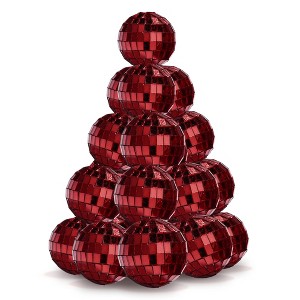 Yescom 20PCS 1.6" Small Disco Ball Mirror Mini Hanging Decoration for Events Wedding 70s 80s Party Business Holiday Home Decor Multi-color Opt - 1 of 4