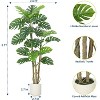 5FT Artificial Monstera Deliciosa Plant - Lifelike Fake Tropical Palm Tree, Real Touch Potted Foliage for Home Office, Housewarming Gift - 4 of 4