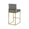 Meridian Furniture,Giselle Grey Velvet Stool - 2 of 4