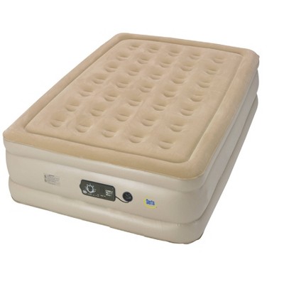 Serta Never Flat Raised Air Mattress With Electric Pump Double