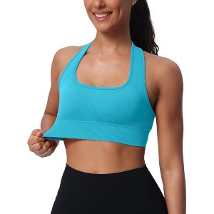 Seamless High-Support Yoga Sports Bra with Removable Pads - 1 of 1