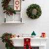 Nearly Natural 20” Frosted Pine Artificial Christmas Wreath with Pinecones, Berries and 35 Warm White LED Lights - 4 of 4