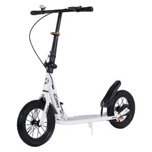 Topteng Folding Kick Scooter for Adults and Teens - 12" Large Wheels, Wide Deck, Shock-Absorbing - 1 of 4
