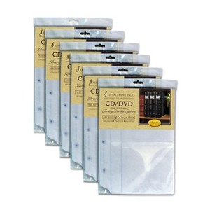 Bellagio-Italia Insert Sheets for CD/DVD Storage Binder - Holds DVDs, CDs, Blu-Rays & Video Games - Acid-Free Organizer Sheets - 1 of 4