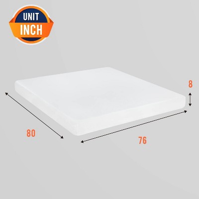 King White Gel Memory Foam Eurotop Mattress