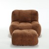 NicBex Velvet Fluffy Bean Bag Chair for Adults and Children,Lazy Sofa Chair with Memory Foam and Ottoman,Modern Lounge Chair for Living Room - 4 of 4