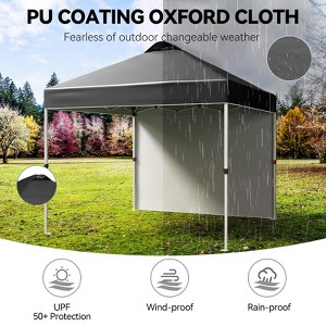 10x10 Pop-up Canopy，Patio Tent，Patented One Push Tent for Outdoor Events Commercial Instant Canopies，Canopy Wind Tunnel Design，with Wheeled Bag - 1 of 4
