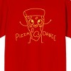 My Pizza Day Happy Pizza Dance Men's Red Graphic Tee - 2 of 3