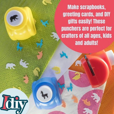 Colorful Mini Paper Punch Set with Carry Case - 26 Pieces