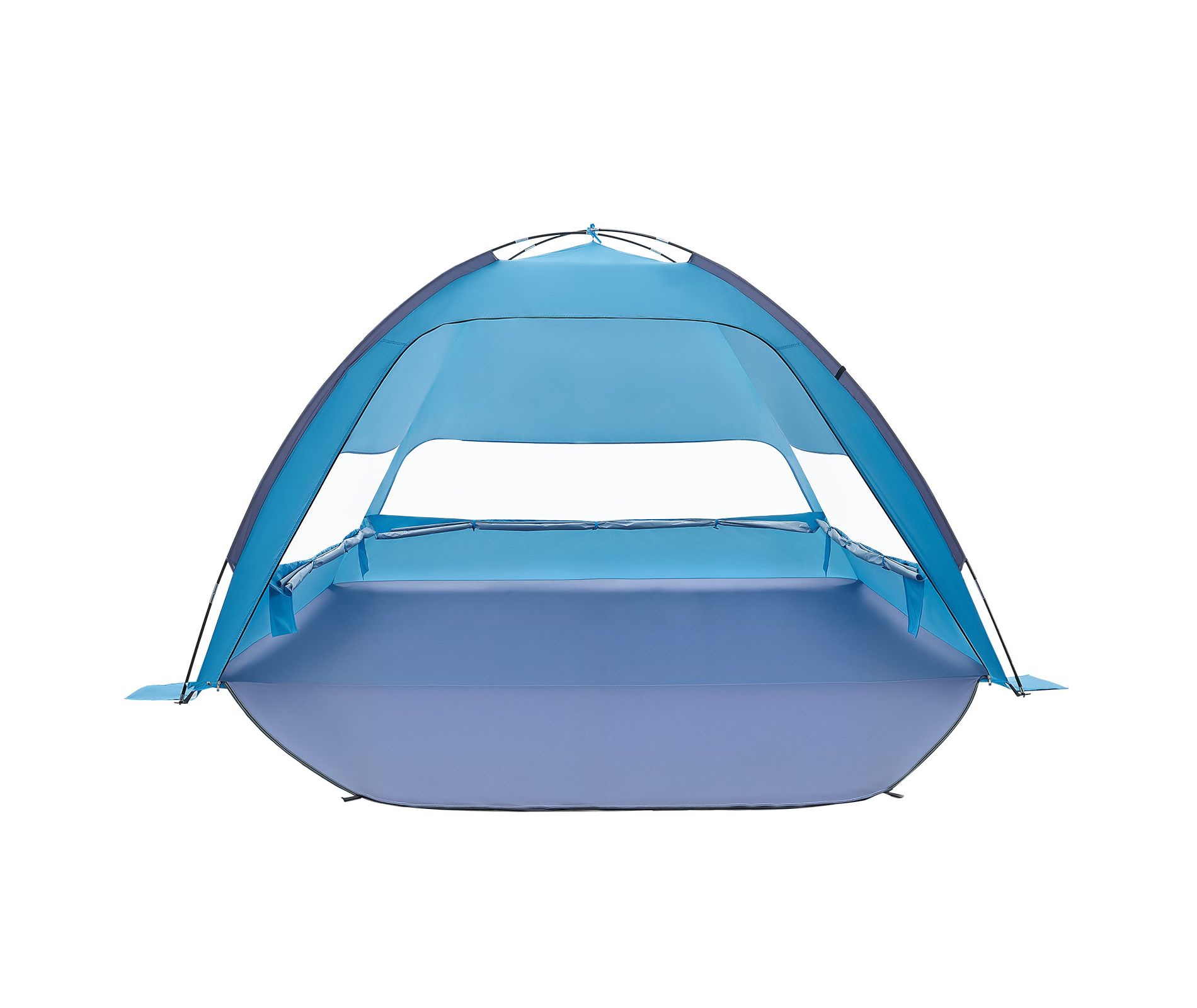 VEVOR Beach Tent Sun Shelter for 6 Person, UPF 50+ Protection, Portable Sun Shade Canopy with Carrying Bag & Sand Pockets, Lightweight, Blue