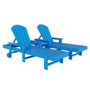 WestinTrends Malibu 2 Piece Reclining Chaise Lounge With Arms & Wheels - 1 of 4