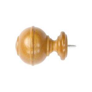 Mix and Match Wood Knob Finials in Heritage Oak Wood Rod Pole 2ct - 1 of 4