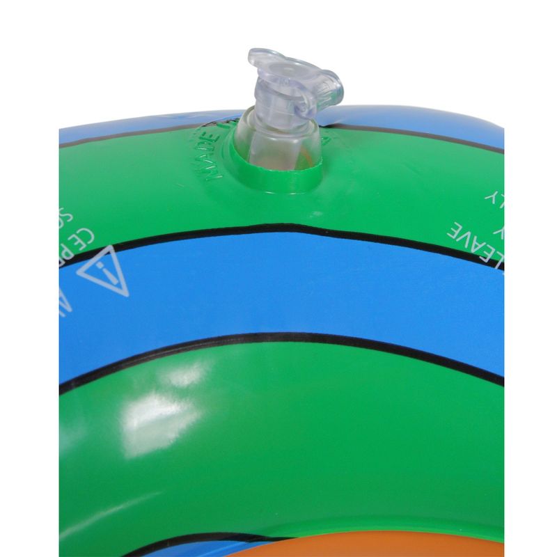 Swimline 24" Snail Inflatable Children's 1-Person Swimming Pool Ring Tube Pool Float - Orange/Blue, 4 of 5
