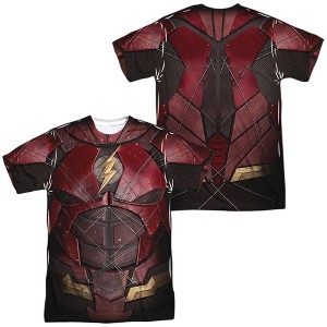 Popfunk Justice League Movie Flash Uniform Front-Back Print Adult Sublimated Costume T-Shirt - 1 of 4