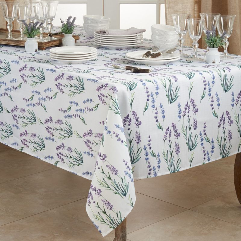 Saro Lifestyle Lavender Tablecloth, Lavender, 50" x 70", 1 of 6