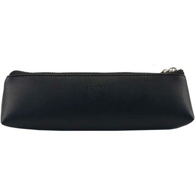 Fmeida Pencil Bag Pen Case Cosmetic Pen Pencil Stationery Pouch Bag Case/PU Leather Small Pencil Apricot