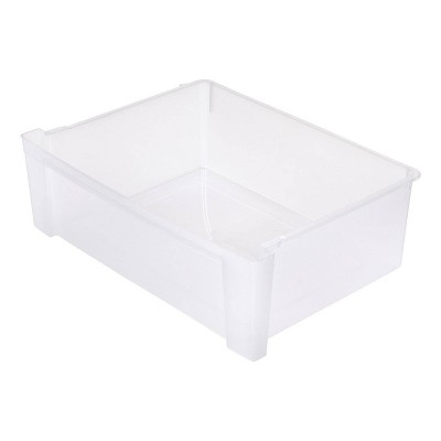 Black and Clear 3-Drawer Wide Plastic Storage Chest Set