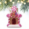 Sweet Treat Cottage Candy Lane House Glass Christmas Ornament| OrnamentallyYou - 3 of 4