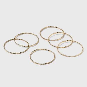 Twisted Bangle Bracelet Set 6pc - A New Day™ Gold