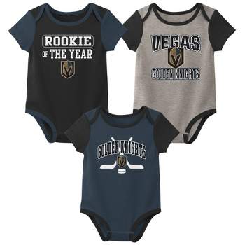 NHL Vegas Golden Knights Baby Boys' Bodysuit 3pk Set