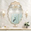 Beautyolove Oval Aluminum Alloy Framed Scalloped Wavy Wall Mirror - 2 of 4