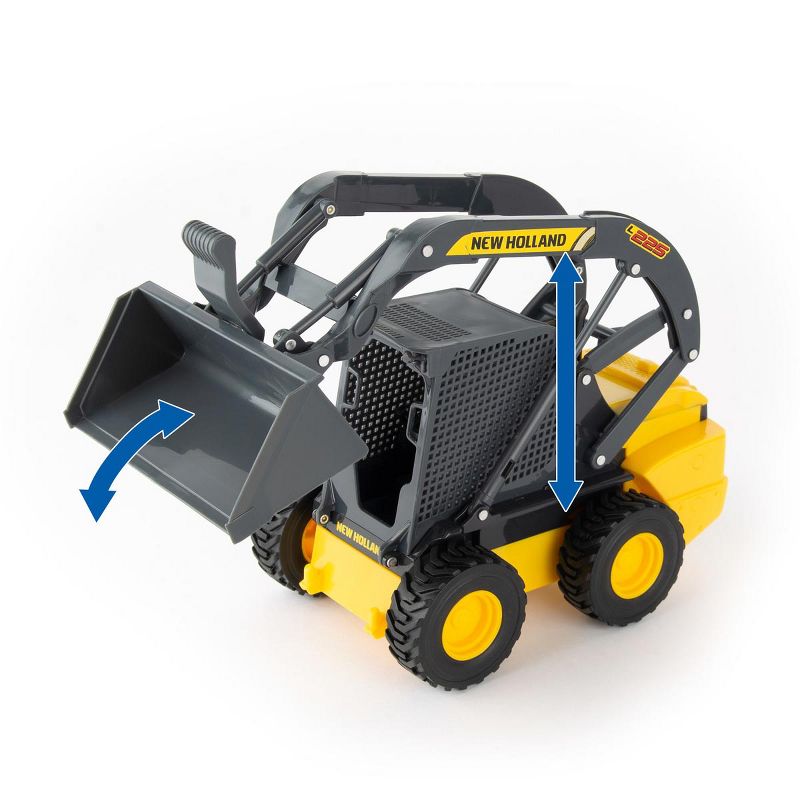 Tomy 1/16 Big Farm Yellow New Holland L225 Skid Steer Set with Accessories 47351, 3 of 8