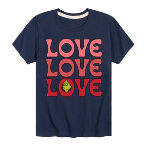 Boys' - Dr. Seuss - The Grinch Love Stacked Short Sleeve Graphic T-Shirt - 1 of 4