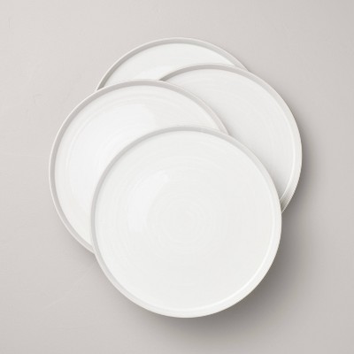 10.5" Flared Brim Stoneware Dinner Plate Vintage Cream - Hearth & Hand™ with Magnolia