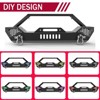 Front Bumper Compatible with 2007-2018 Wrangler JK/JL & Unlimited JKU (2/4 Doors), Rock Crawler Off Road Full Width Bumper - 3 of 4
