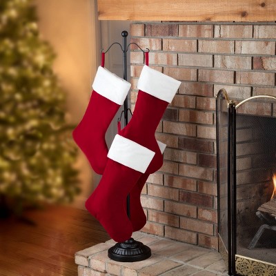 Adjustable Black Metal Christmas Stocking Tree Stand