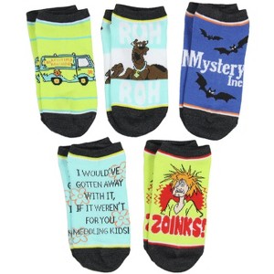 Scooby-Doo Socks Adult Mystery Machine Ruh-Roh 5 Pack Mix and Match Ankle Socks - 1 of 4