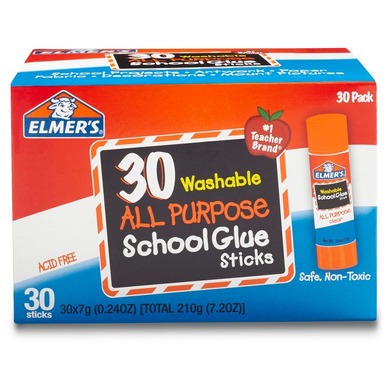 Elmer's® Washable School Glue Sticks, All Purpose, Pack of 30, 2 of 3