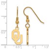 Black Bow Jewelry 14k Yellow Gold Plated Sterling Silver Oklahoma Sooners NCAA Dangle Earring - image 2 of 3