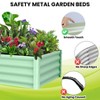 Large Outdoor Planter Boxes Kit Set of 2, Galvanized Steel Raised Garden Bed with Open-Ended Base Design, Elevated Planter - 4 of 4