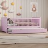 NicBex Twin Size Platform Bed 78.2" L Modern Wooden Bed Frame with Trundle and Guardrail for Bedroom, No Box Spring Required - 2 of 4