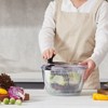 VEVOR Glass Salad Spinner, 4.75Qt,One-handed Easy Press Large Vegetable Dryer Washer,Lettuce Cleaner and Dryer with High Borosilicate Glass Bowl Lid - 2 of 4