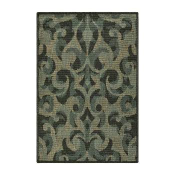 Contemporary Traditional Damask Indoor/ Outdoor Area Rug by Blue Nile Mills