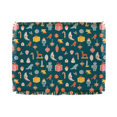 Tasiania Christmas vintage toys 56"x46" Woven Throw Blanket - Deny Designs