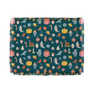 Tasiania Christmas vintage toys 56"x46" Woven Throw Blanket - Deny Designs - 1 of 4
